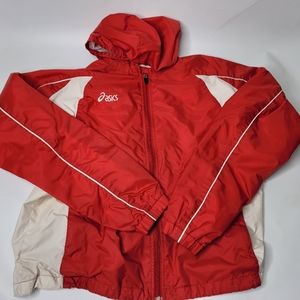 Asics Vintage 80/90s Windbreaker Red & White Med.